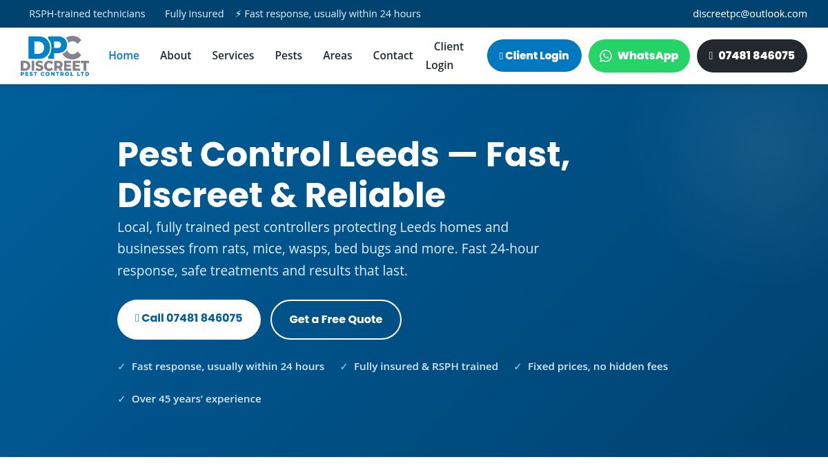 Discreet Pest Control Services Ltd